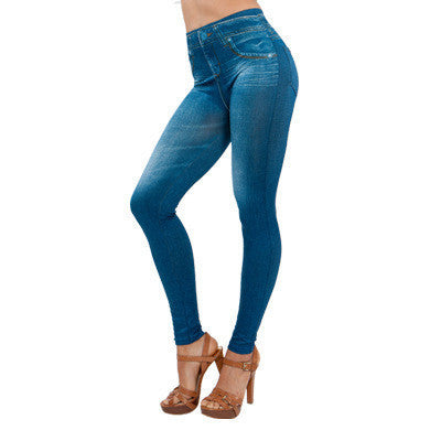 Denim-Look Winter Leggings