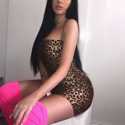 Animal Print Bodycon Mini Dress