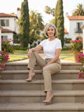 Draped Straight-Leg Casual Pants