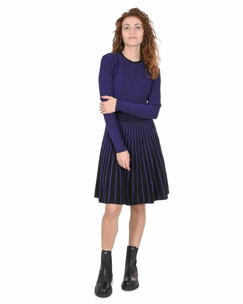 Hugo Boss Blue Viscose-Blend Dress