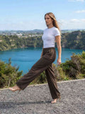 Elastic Straight-Leg Everyday Pants
