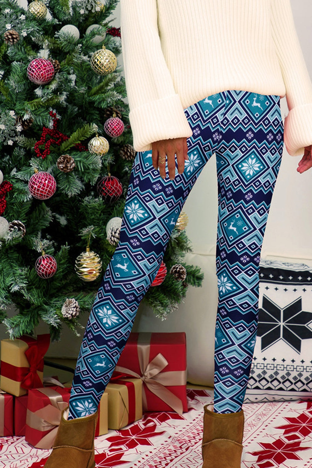 Full-Size Geometric Print Leggings