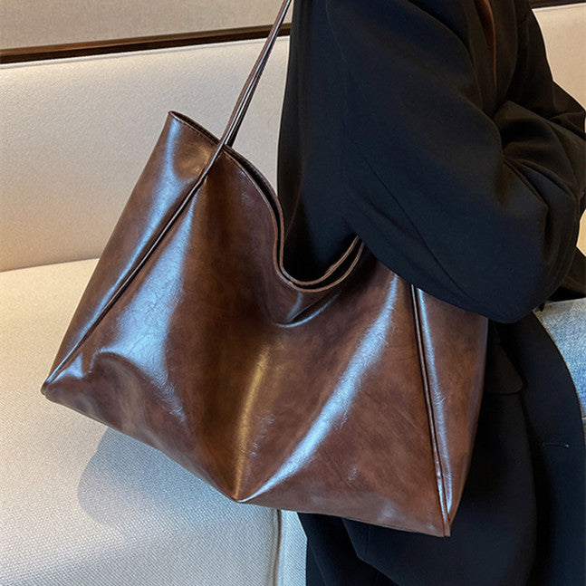 Vintage Large-Capacity Shoulder Tote Bag