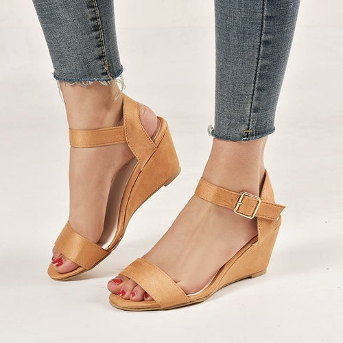 Buckle Open-Toe High-Heel Sandals