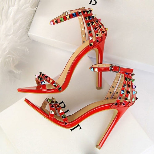Studded 11cm High-Heel Sandals
